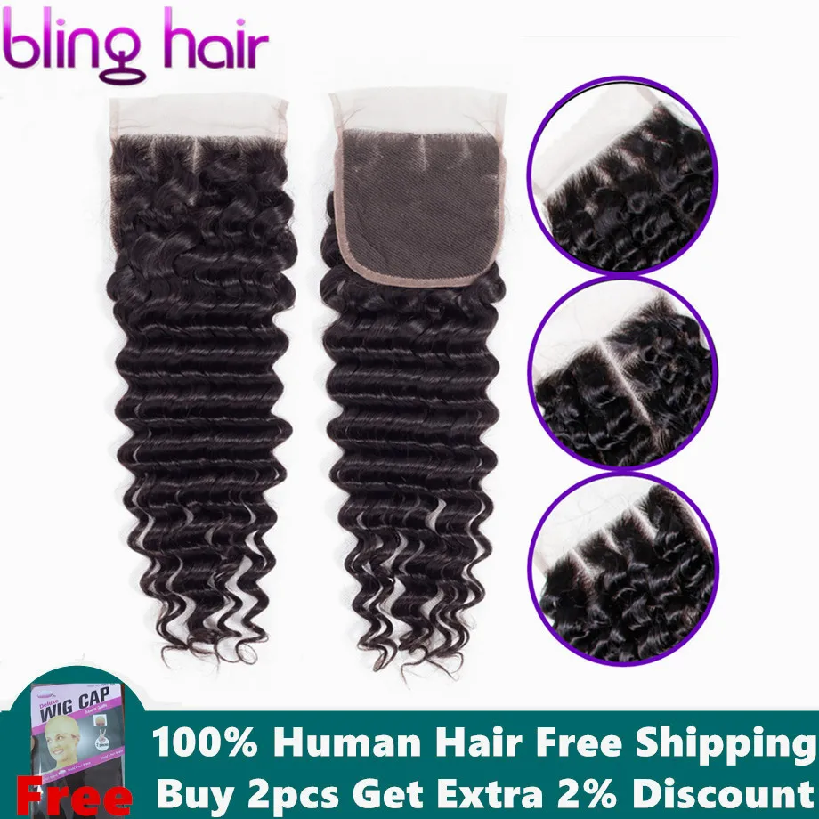 Bling Hair Peruvian Deep Wave Lace Closure With Baby Hair 4x4 Free/middle/three Part Remy Human Hair Natural Color Free Shipping
Bling Hair Peruvian Deep Wave Lace Closure With Baby Hair 4x4 Free/middle/three Part Remy Human Hair Natural Color Free Shipping