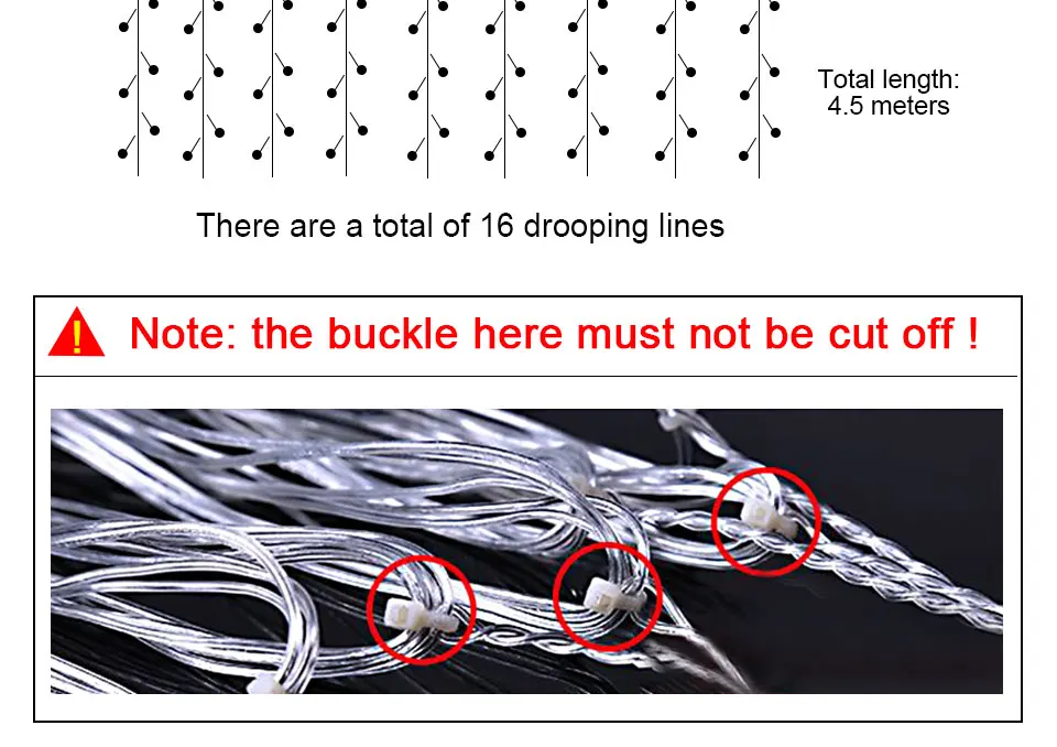 300LEDs Christmas Holiday Lighting 3X3 Meters 18W IP44 Waterproof Xmas Garden Garland Indoor Bedroom Curtain Decoration Lamps (6)