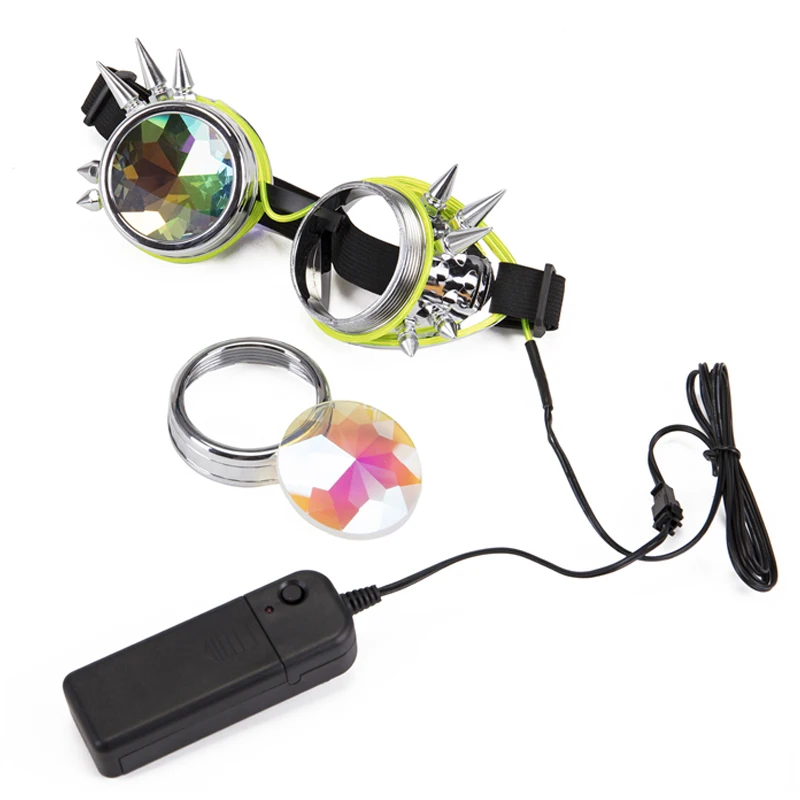 C.F.GOGGLE Steampunk Goggles Welding Rivet Illuminate Punk Goggles Retro Gothic kaleidoscope Colorful Lens Cosplay Eyewear
C.F.GOGGLE Steampunk Goggles Welding Rivet Illuminate Punk Goggles Retro Gothic kaleidoscope Colorful Lens Cosplay Eyewear