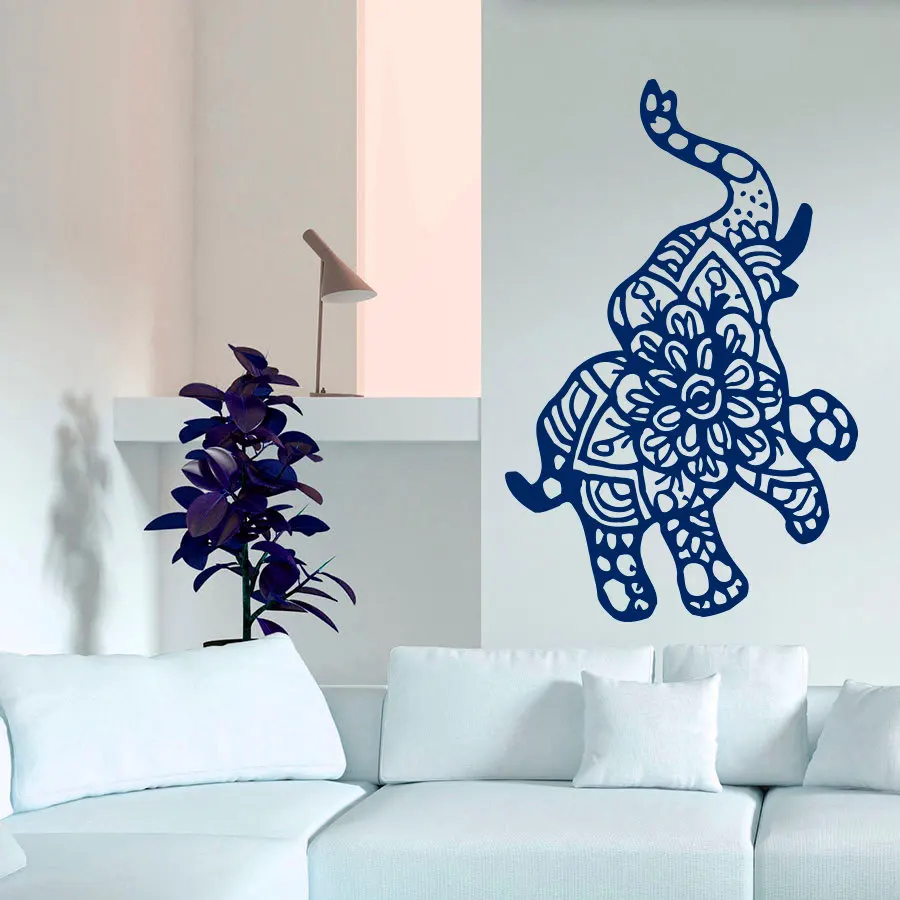 Indian Elephant Mandala Buddha Wall Sticker Home Decor Bohemian Bedroom Living Wall Decal Removable Art Vinyl Mural M-84
Indian Elephant Mandala Buddha Wall Sticker Home Decor Bohemian Bedroom Living Wall Decal Removable Art Vinyl Mural M-84