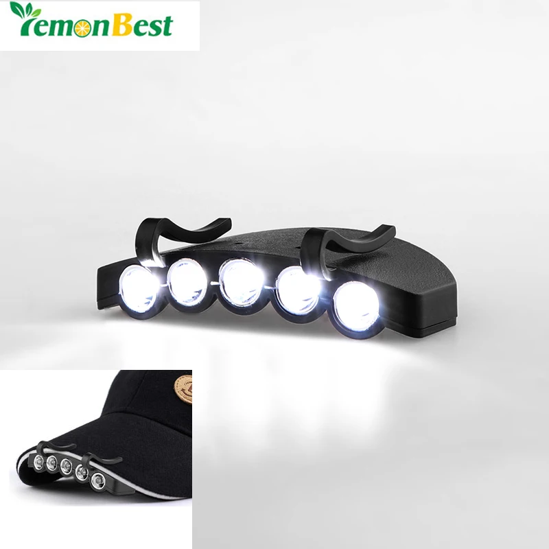 Outdoor Travel Night Safe and Convenient Headlamps Clip-On 5-LED Head Lights Hands-free Cap Hat Clip Lamp Flash / Steady ON
Outdoor Travel Night Safe and Convenient Headlamps Clip-On 5-LED Head Lights Hands-free Cap Hat Clip Lamp Flash / Steady ON
