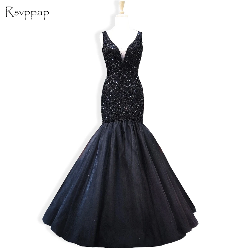 Long Evening Dress 2019 Luxury Heavy Beaded Backless Sparkly Crystals Backless Black Mermaid African Women Formal Evening Gowns
Long Evening Dress 2019 Luxury Heavy Beaded Backless Sparkly Crystals Backless Black Mermaid African Women Formal Evening Gowns
