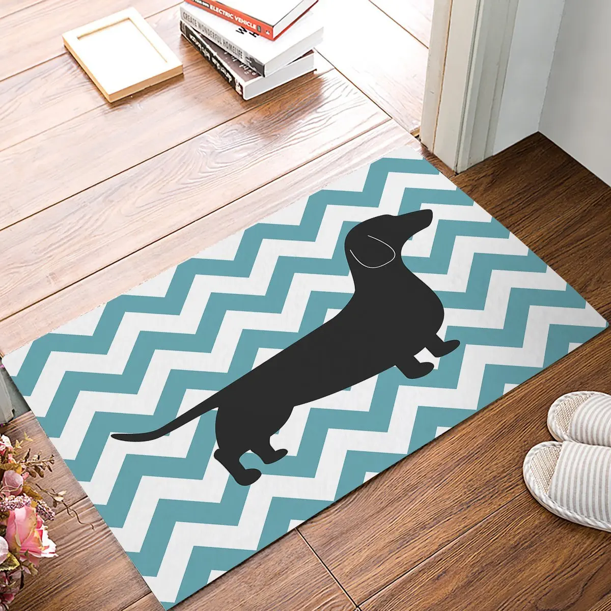 Blue And White Chevron Dachshund Door Mats Kitchen Floor Bath Entrance Rug Mat Indoor Bathroom Decor Doormats
Blue And White Chevron Dachshund Door Mats Kitchen Floor Bath Entrance Rug Mat Indoor Bathroom Decor Doormats