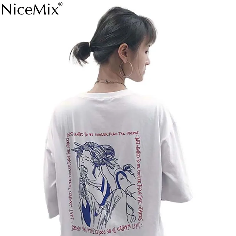 NiceMix 2019 Summer Unisex Harajuku T-shirt Women Tops Printed Japanese Geisha Half Sleeve Tumblr T Shirt Camiseta Feminina
NiceMix 2019 Summer Unisex Harajuku T-shirt Women Tops Printed Japanese Geisha Half Sleeve Tumblr T Shirt Camiseta Feminina