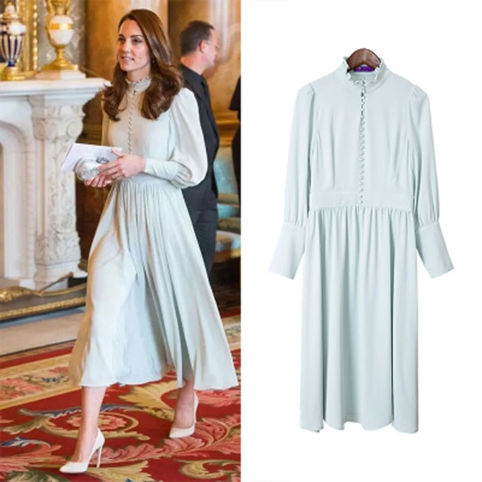 Kate Middleton Retro Simple Chic Long Elegant Dress Female Pleated Long Sleeve Dresses Woman Party Night Robe Femme Maxi Dresses
Kate Middleton Retro Simple Chic Long Elegant Dress Female Pleated Long Sleeve Dresses Woman Party Night Robe Femme Maxi Dresses