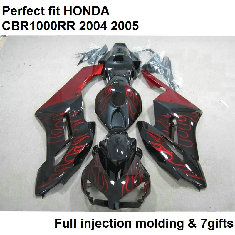 100% fit for Honda injection molding CBR1000RR 04 05 red flames black fairing kit CBR 1000RR 2004 2005 TY10
100% fit for Honda injection molding CBR1000RR 04 05 red flames black fairing kit CBR 1000RR 2004 2005 TY10