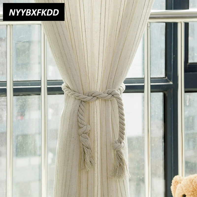 Bedroom Striped Transparent Tulle Curtains Polyester Linen Modern Home Window Decoration Curtains for Living Room
Bedroom Striped Transparent Tulle Curtains Polyester Linen Modern Home Window Decoration Curtains for Living Room