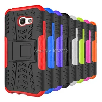 

30pcs/lot PC+TPU 2in1 Hybrid Combo Armor Rugged Hard Cover Stand Case For Samsung Galaxy J3/ A3 A320 2017 / A5 A520 2017