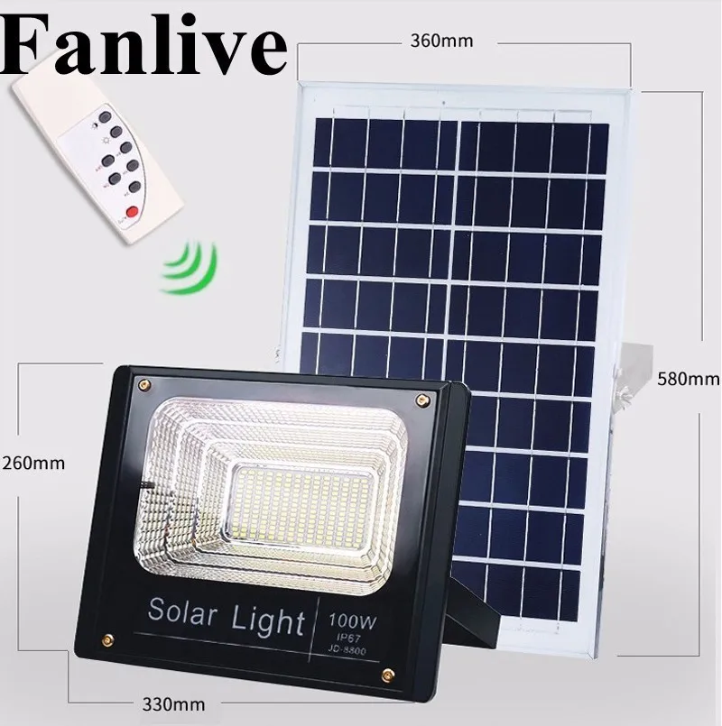 

2PCS Solar LED Light Spotlight 10W/25W/40W/60W/100W/120W Remote Control Floodlight Tuinverlichting Street Lamp Waterproof IP67