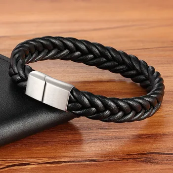 XQNI Hand-knitted Simple Style Classic Men Bracelet Multi-color Stainless Steel Magnetic Clasp Charm Leather Bracelets Gift
XQNI Hand-knitted Simple Style Classic Men Bracelet Multi-color Stainless Steel Magnetic Clasp Charm Leather Bracelets Gift