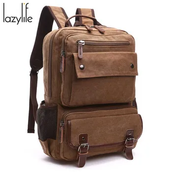LAZYLIFE Men Backpack Designer high quality Canvas Men Bag Fashion School Bags Large Capacity Backpacks Travel Bags
LAZYLIFE Men Backpack Designer high quality Canvas Men Bag Fashion School Bags Large Capacity Backpacks Travel Bags