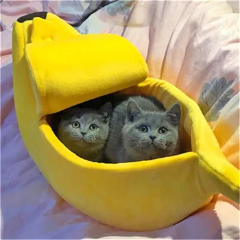Small Pet nest Bed Banana Shape Fluffy winter Warm Soft Plush Breathable Bed Banana Cat Sofa House Sleeping Supply Product
Small Pet nest Bed Banana Shape Fluffy winter Warm Soft Plush Breathable Bed Banana Cat Sofa House Sleeping Supply Product
