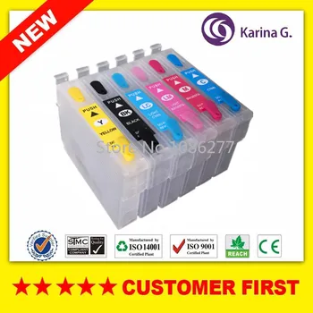 6PCS for T0781 T0786 Empty refillable ink cartridges for Epson Stylus Photo R260,R280,R380,RX580, RX595,RX680 printer with chip
6PCS for T0781 T0786 Empty refillable ink cartridges for Epson Stylus Photo R260,R280,R380,RX580, RX595,RX680 printer with chip