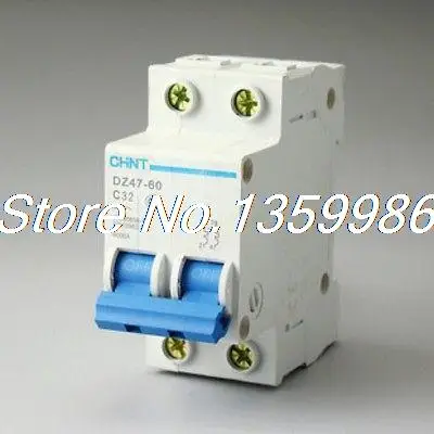 10P DZ47-60 C32 AC230/400V 2P 32A Rated Current 2 Pole Miniature Circuit Breaker
10P DZ47-60 C32 AC230/400V 2P 32A Rated Current 2 Pole Miniature Circuit Breaker