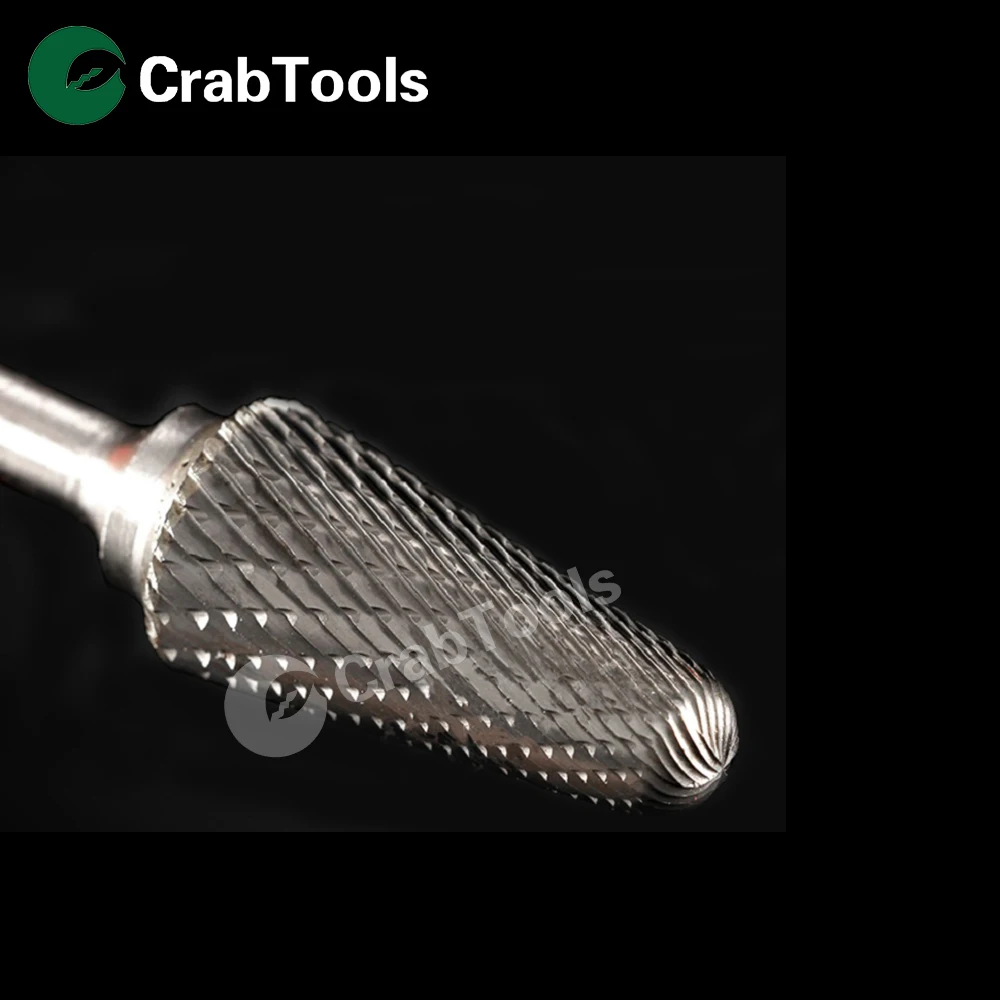 Crab Tools 1PC Type L Single/Double Cut Tungsten Carbide Rotary Burr Cone With Round Head Rotary File CNC Metal Grinding
Crab Tools 1PC Type L Single/Double Cut Tungsten Carbide Rotary Burr Cone With Round Head Rotary File CNC Metal Grinding