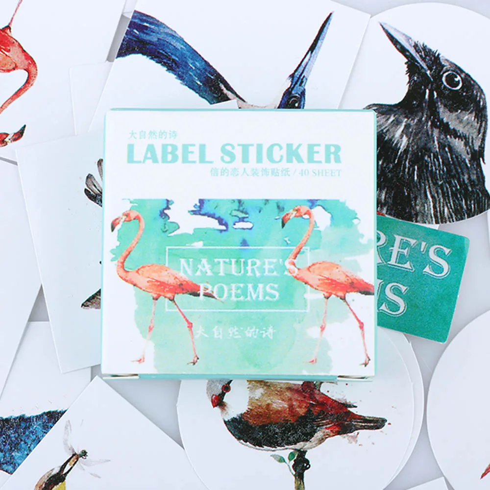 40 Pcs/box Fashion DIY Cute Flamingo and Cute Cat Mini Sticker Decoration Nature Poetry Scrapbooking Seal Stickers Stationery
40 Pcs/box Fashion DIY Cute Flamingo and Cute Cat Mini Sticker Decoration Nature Poetry Scrapbooking Seal Stickers Stationery