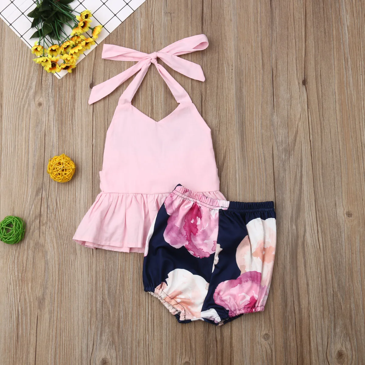 Pudcoco Summer Newborn Baby Girl Clothes Sleeveless Solid Color Strap Backless Ruffle Tops Flower Print Shorts 2Pcs Outfits Set
Pudcoco Summer Newborn Baby Girl Clothes Sleeveless Solid Color Strap Backless Ruffle Tops Flower Print Shorts 2Pcs Outfits Set