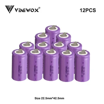Ni-CD SC 1800mAh 1.2V Rechargeable Battery Cell DIY to 14.4v Robot Accumulator Power Tool Battery Electrical Battery Packs
Ni-CD SC 1800mAh 1.2V Rechargeable Battery Cell DIY to 14.4v Robot Accumulator Power Tool Battery Electrical Battery Packs