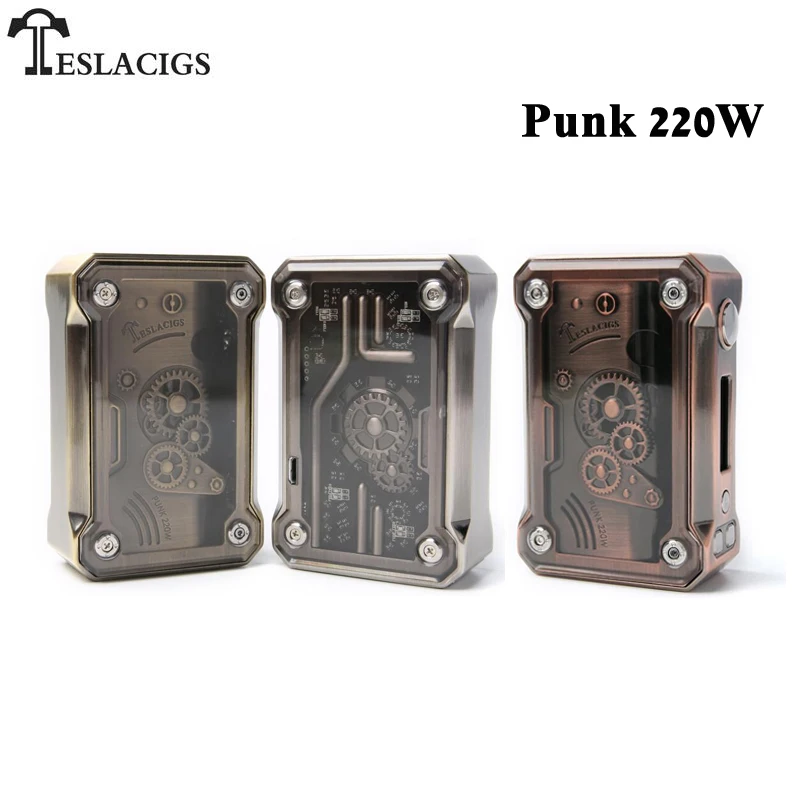 Original Tesla Punk 220W TC TCR VW VV Box MOD Punk 220 Vape Teslacigs Electronic Cigarette Vaper Vaporizer Support RTA RDA RDTA
Original Tesla Punk 220W TC TCR VW VV Box MOD Punk 220 Vape Teslacigs Electronic Cigarette Vaper Vaporizer Support RTA RDA RDTA