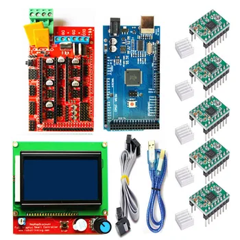 1pcs Mega 2560 R3 CH340 + 1pcs RAMPS 1.4 Controller + 5pcs A4988 Stepper Driver Module +1pcs 12864 controller for 3D Printer kit
1pcs Mega 2560 R3 CH340 + 1pcs RAMPS 1.4 Controller + 5pcs A4988 Stepper Driver Module +1pcs 12864 controller for 3D Printer kit