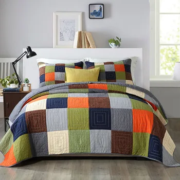 Quality Bedspread Patchwork Quilt Set 3pcs Handmade Coverlets Cotton Quilts Bed Covers Shams King Queen Size bedding Blankets
Quality Bedspread Patchwork Quilt Set 3pcs Handmade Coverlets Cotton Quilts Bed Covers Shams King Queen Size bedding Blankets