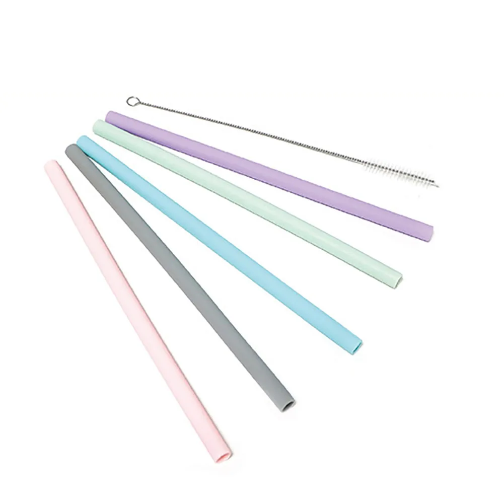 Accessories Portable Home With Cleaner Brush Silicone Travel Reusable Drinking Bent Bar Party Kitchen Flexible Straw Set
Accessories Portable Home With Cleaner Brush Silicone Travel Reusable Drinking Bent Bar Party Kitchen Flexible Straw Set