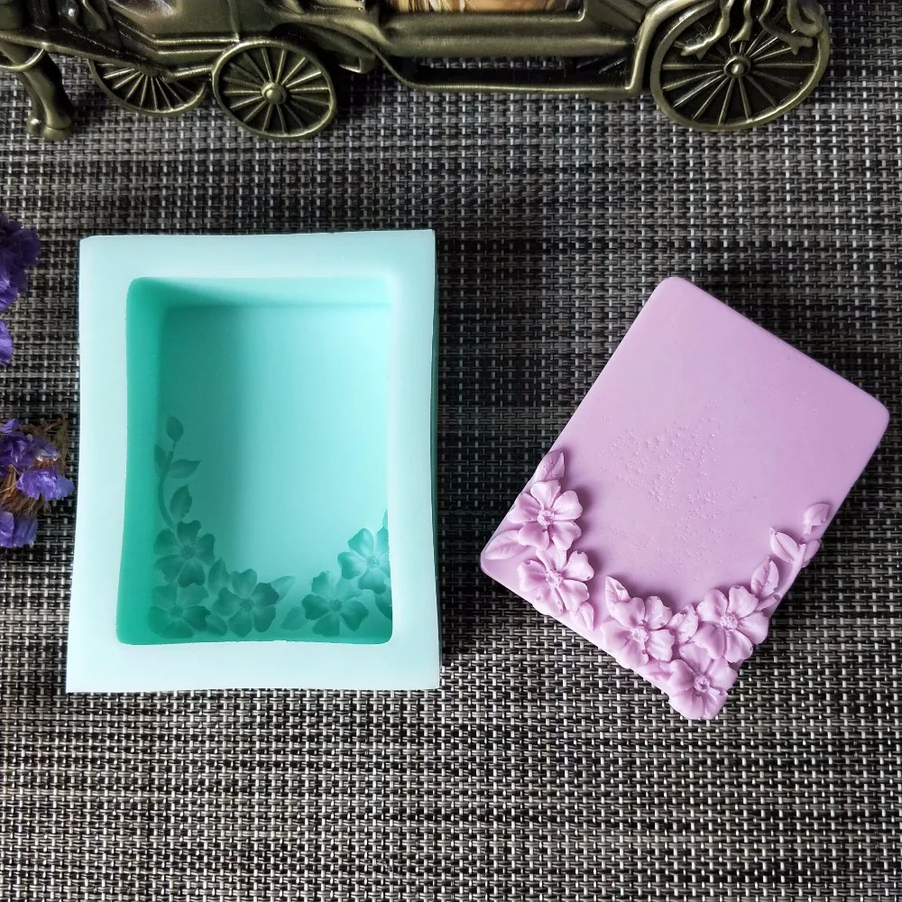 

PRZY Square flower soap silicone soap mold handmade DIY mold for soap making aroma mould soap making moulds resin clay molds