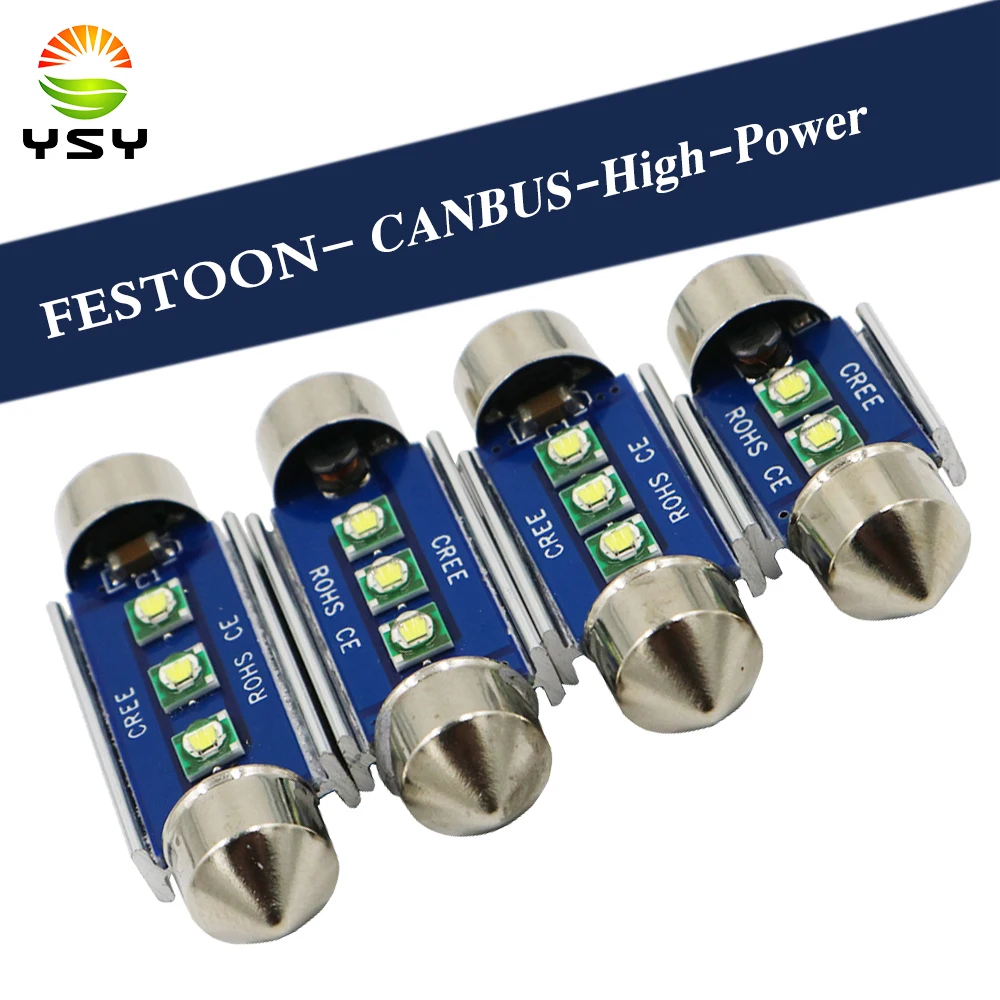 YSY10x Festoon LED 31/36/39/41mm C5W C10W 2 3 SMD Super Bright Dome Lamp 12V Chips No Error Canbus Car Reading Light Bulbs White
YSY10x Festoon LED 31/36/39/41mm C5W C10W 2 3 SMD Super Bright Dome Lamp 12V Chips No Error Canbus Car Reading Light Bulbs White
