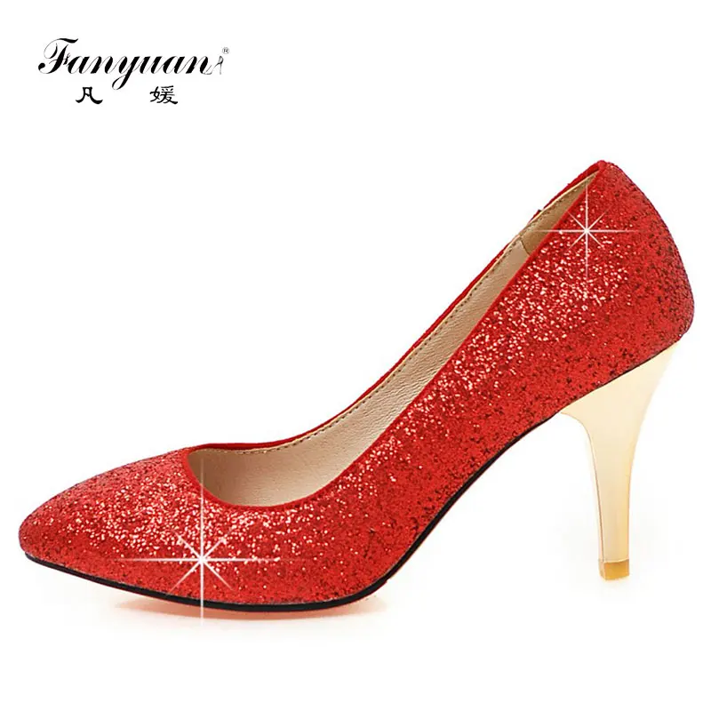 Bridesmaids Shoes Women Sexy Pumps Pointed Toe Thin High Heels Bling Party Shoe 2017 Spring Summer Ladies Wedding Shoes Big Size
Bridesmaids Shoes Women Sexy Pumps Pointed Toe Thin High Heels Bling Party Shoe 2017 Spring Summer Ladies Wedding Shoes Big Size