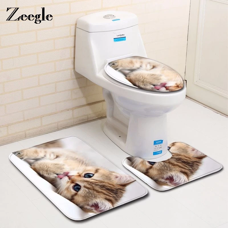 Zeegle Cat Pattern Bathroom Carpet Set Microfiber Bath Mat 3Pcs Bathroom Rugs Anti-slip Mat For Toilet Bath Rugs Shower Carpets
Zeegle Cat Pattern Bathroom Carpet Set Microfiber Bath Mat 3Pcs Bathroom Rugs Anti-slip Mat For Toilet Bath Rugs Shower Carpets