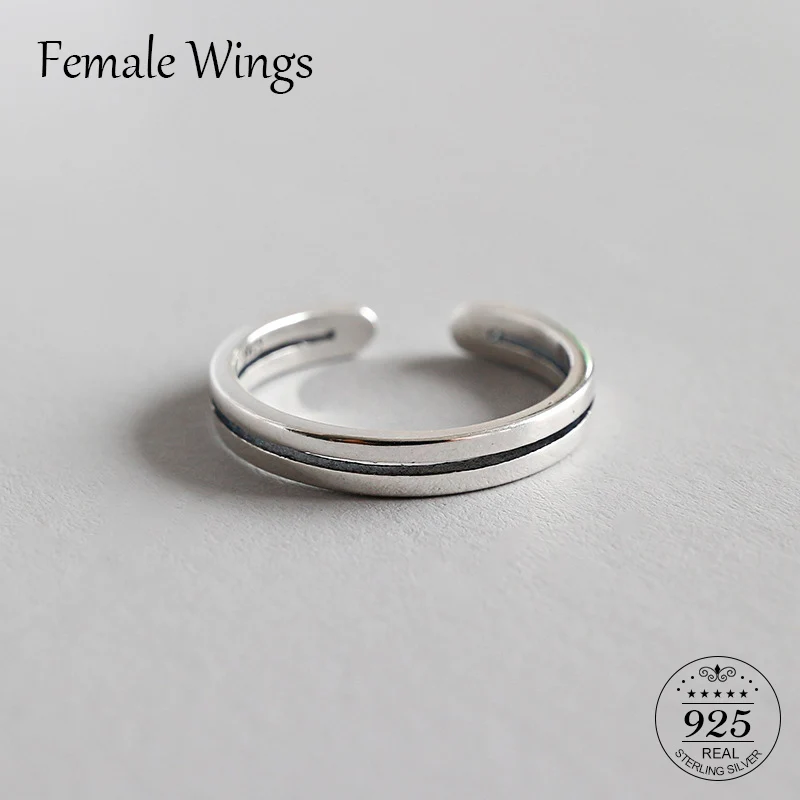 FEMALE WINGS OL Simple Line Design 925 Sterling Silver Adjustable Rings Female Accessories Elegant Jewelry Finger Ring FR053
FEMALE WINGS OL Simple Line Design 925 Sterling Silver Adjustable Rings Female Accessories Elegant Jewelry Finger Ring FR053
