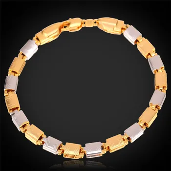 Kpop Charm Bracelet Two Tone Jewelry Fashion Style High Quality Gold/Silver Color Bracelets For Men / Women H076
Kpop Charm Bracelet Two Tone Jewelry Fashion Style High Quality Gold/Silver Color Bracelets For Men / Women H076