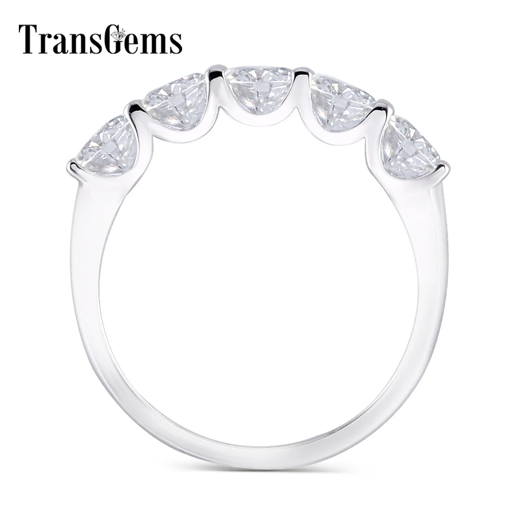 Transgems 1.25 Carat CTW 4mm F Color Solid 14K 585 white Gold Half Eternity Wedding Band Moissanite Diamond Wedding Band
Transgems 1.25 Carat CTW 4mm F Color Solid 14K 585 white Gold Half Eternity Wedding Band Moissanite Diamond Wedding Band