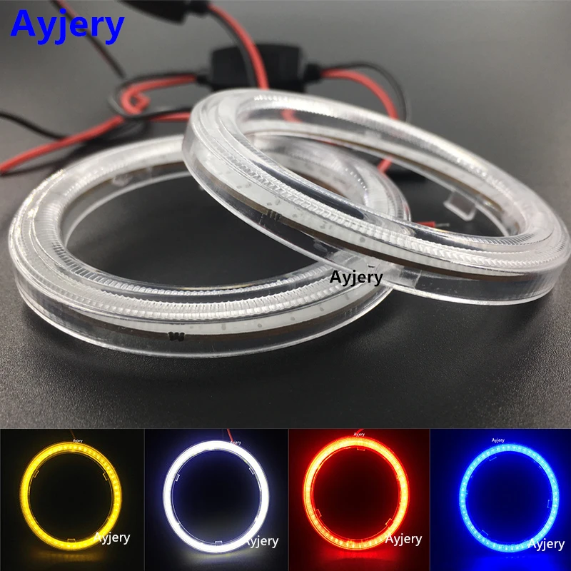 AYJERY 1pair Car Halo Ring COB 60MM 70MM 80MM 90MM 100MM 110MM 120MM 12V/24V DC White Red Blue Yellow Day Light COB Angel Eyes
AYJERY 1pair Car Halo Ring COB 60MM 70MM 80MM 90MM 100MM 110MM 120MM 12V/24V DC White Red Blue Yellow Day Light COB Angel Eyes