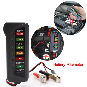 12V Digital Battery Alternator Tester Car Vehicle Diagnostic Tool with 6 LED Lights Display Battery Testers For Car Motor #20
12V Digital Battery Alternator Tester Car Vehicle Diagnostic Tool with 6 LED Lights Display Battery Testers For Car Motor #20