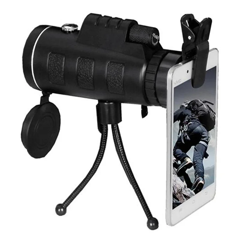 40X60 Monocular BAK4 Monocular Telescope HD Night Vision Prism Scope With Compass Phone Clip Tripod
40X60 Monocular BAK4 Monocular Telescope HD Night Vision Prism Scope With Compass Phone Clip Tripod