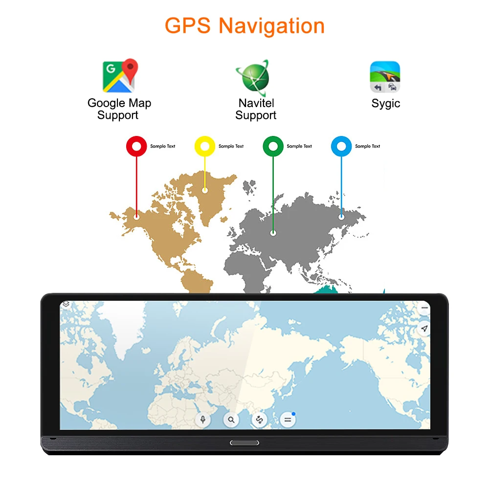 Bluavido 8 &quotAndroid 4G Автомобильный видеорегистратор Камера GPS навигация ADAS FHD 1080P