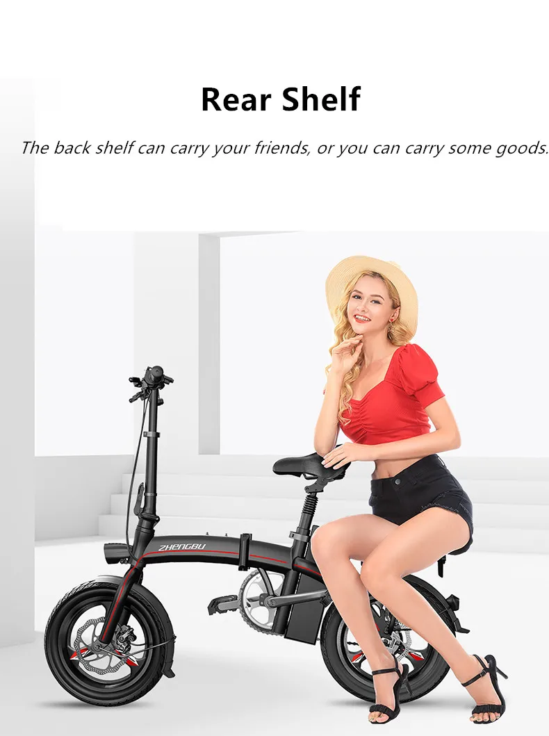 Cheap Electric Bicycle 14 inch Wheel Aluminum Alloy Frame Foldable Men ebike 8 10 12.5A Lithium Battery 48V 400W Women electric bike 3