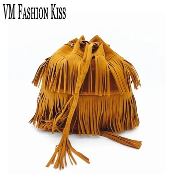 Clearance sale No quality problem Women Hot Suede Faux Tassels Bucket Bag Shoulder Drawstring Messenger Handbag Fringed Bolsos
Clearance sale No quality problem Women Hot Suede Faux Tassels Bucket Bag Shoulder Drawstring Messenger Handbag Fringed Bolsos