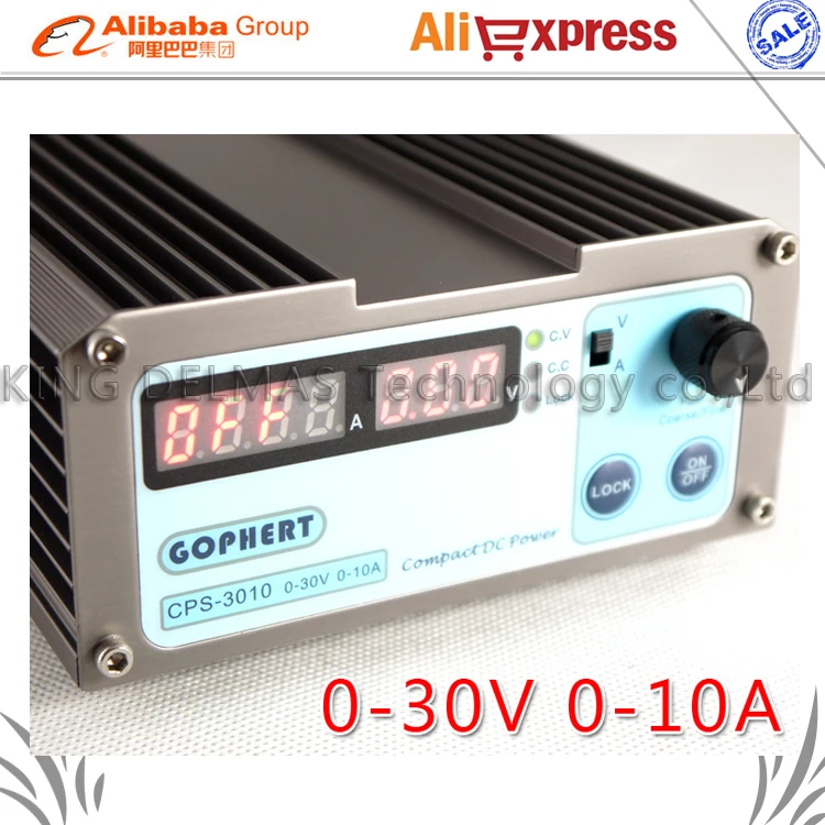 Free shipping CPS-3010 300W (110Vac/ 220Vac) 0-30V/0-10A, Gopher Compact Digital Adjustable DC Power Supply CPS3010 + plug EU
Free shipping CPS-3010 300W (110Vac/ 220Vac) 0-30V/0-10A, Gopher Compact Digital Adjustable DC Power Supply CPS3010 + plug EU