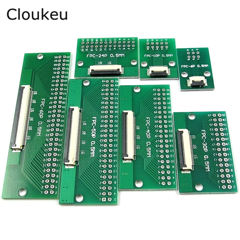FPC/FFC flat cable transfer plate DIP DIY 0.5 mm spacing connector 6P 8P 10P 12P 20P 24 30P 40P 50P 60P 0.5 change 2.54
FPC/FFC flat cable transfer plate DIP DIY 0.5 mm spacing connector 6P 8P 10P 12P 20P 24 30P 40P 50P 60P 0.5 change 2.54