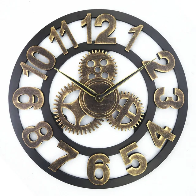 Silent Clock Lndustrial Gear European Retro Creative Clock LOFT Art Clock Living Room Decoration Individuality
Silent Clock Lndustrial Gear European Retro Creative Clock LOFT Art Clock Living Room Decoration Individuality
