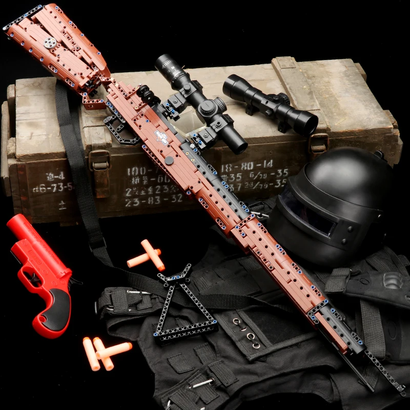 DIY Outdoor Sport Toy Gun Assembling Blocks Can Shoot Gun Model Military Wind Early Education Birthday Gift for Boy Children
DIY Outdoor Sport Toy Gun Assembling Blocks Can Shoot Gun Model Military Wind Early Education Birthday Gift for Boy Children