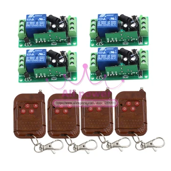 Fixed code 12V 1CH 4pcs Transmitter+ 4pcs Receiver RF Wireless Remote Control Switch
Fixed code 12V 1CH 4pcs Transmitter+ 4pcs Receiver RF Wireless Remote Control Switch