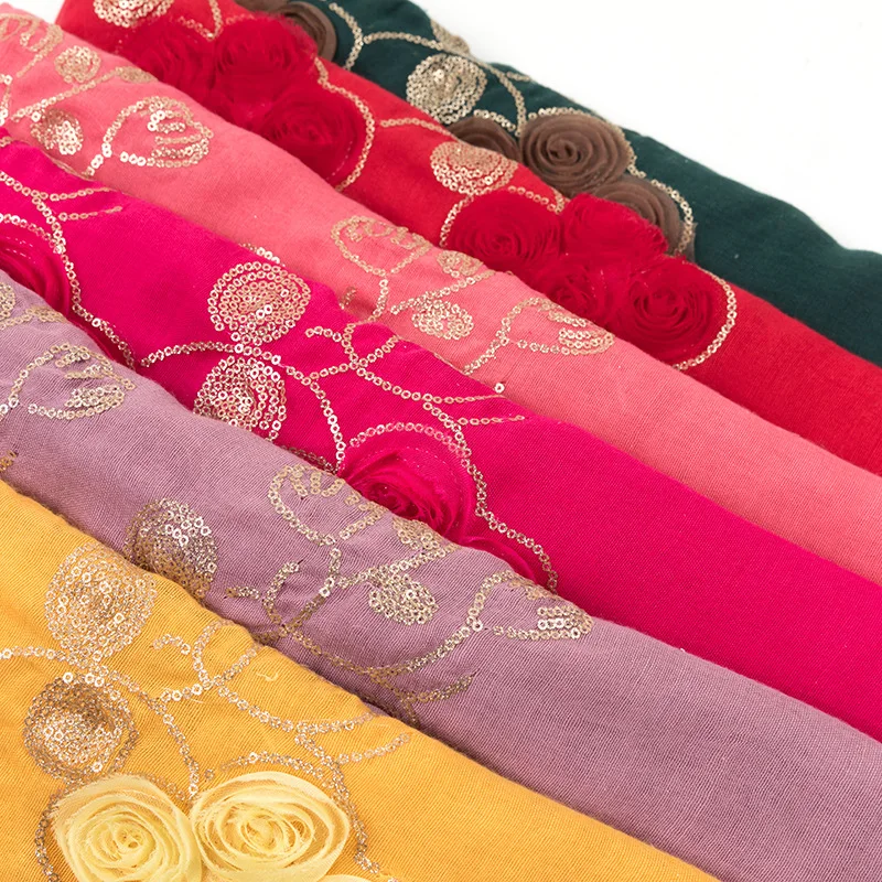 Cotton Scarf Hijab Sequin Flower Headscarf 8pc/lot New Fashion 180*90cm Fancy Hijab shawl 8 colors free ship
Cotton Scarf Hijab Sequin Flower Headscarf 8pc/lot New Fashion 180*90cm Fancy Hijab shawl 8 colors free ship
