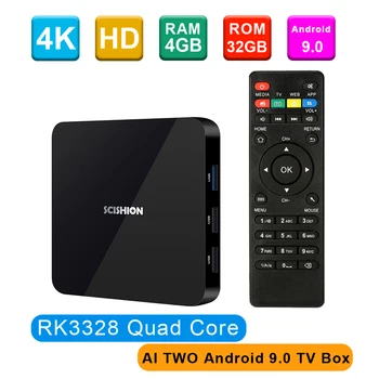 SCISHION AI TWO Smart Android 9.0 TV Box 4GB+32GB RK3328 Quad-core 4K H.265 2.4G Wi-Fi BT4.0 HD Media Player LED Display Screen
SCISHION AI TWO Smart Android 9.0 TV Box 4GB+32GB RK3328 Quad-core 4K H.265 2.4G Wi-Fi BT4.0 HD Media Player LED Display Screen