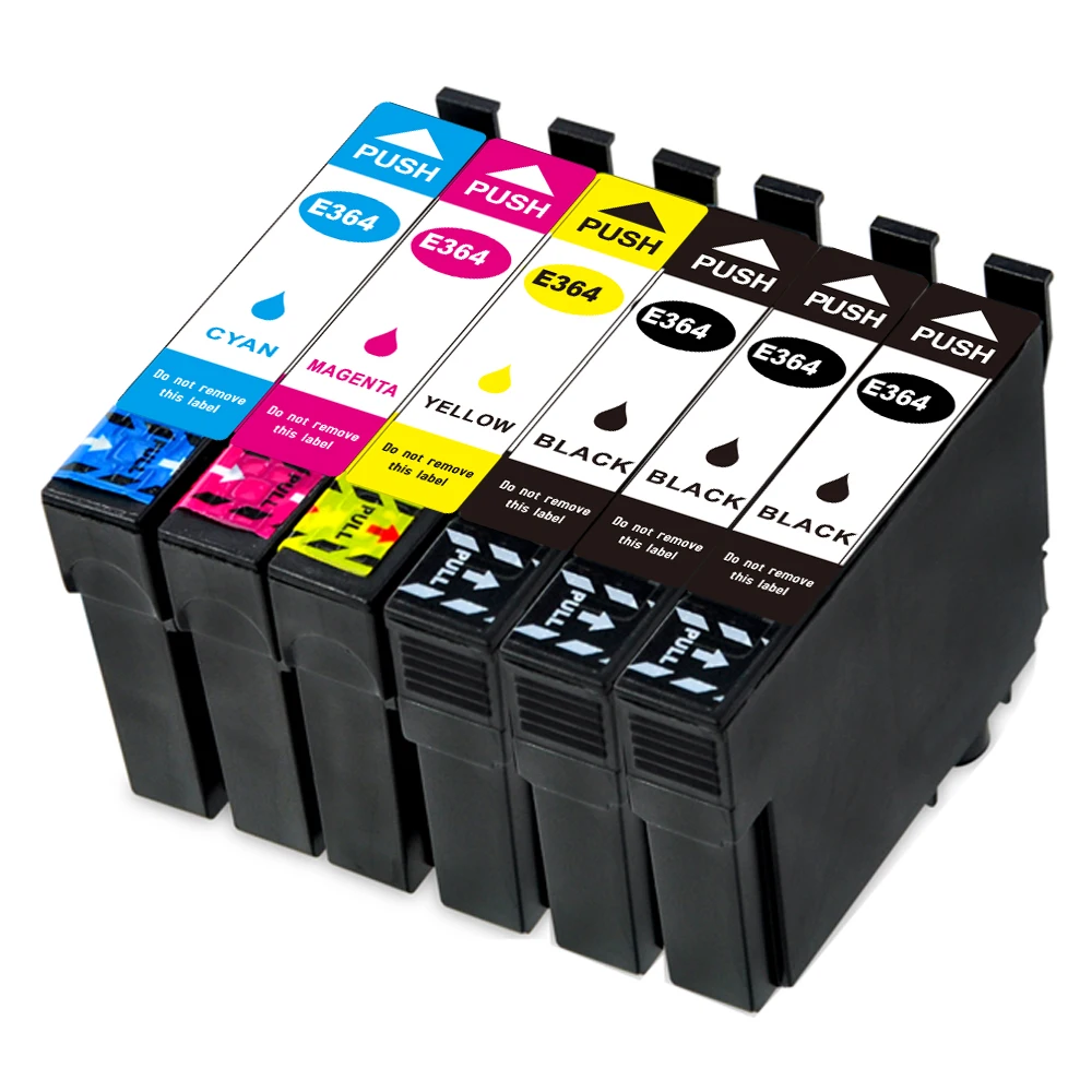 6 pcs 3b+1c+1m+1y T364 T364XL T3641 T3642 T3643 T3644 364-I ink cartridge for Epson Expression Home XP-245 442 Printer
6 pcs 3b+1c+1m+1y T364 T364XL T3641 T3642 T3643 T3644 364-I ink cartridge for Epson Expression Home XP-245 442 Printer