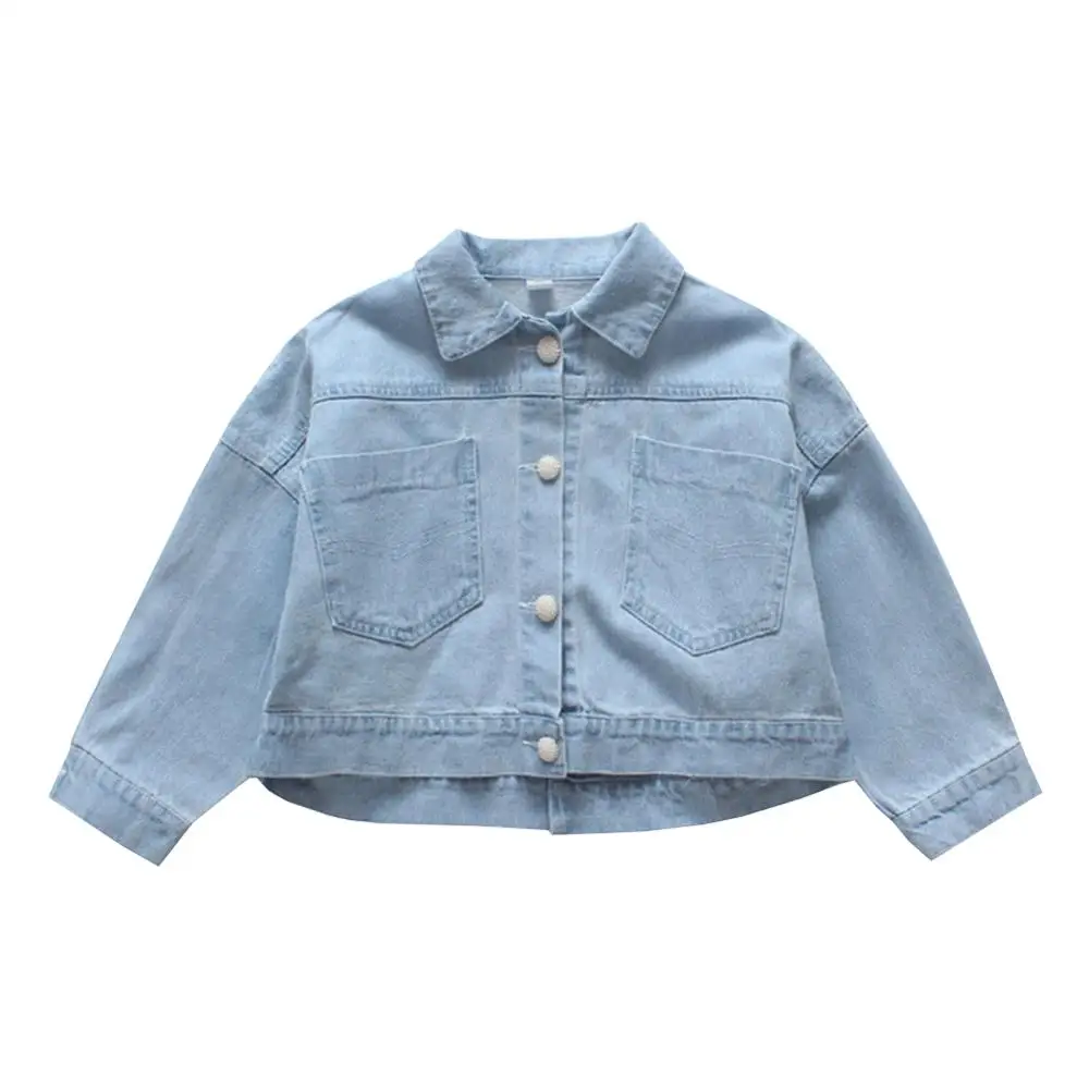 Girls Jean Coat Lace Long-sleeve Solid Color Denim Jacket Top Button Childrens Jean Coat Fashion Kids Outerwear
Girls Jean Coat Lace Long-sleeve Solid Color Denim Jacket Top Button Childrens Jean Coat Fashion Kids Outerwear
