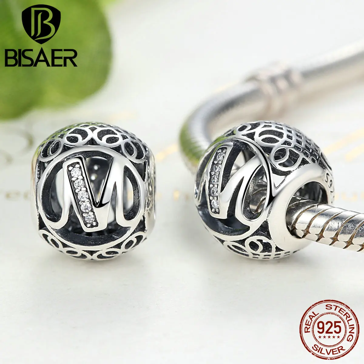 Genuine 100% 925 Sterling Silver "M" Letter Alphabet DIY Beads fit PAN Charm Bracelets & Bangles DIY Jewelry Making
Genuine 100% 925 Sterling Silver "M" Letter Alphabet DIY Beads fit PAN Charm Bracelets & Bangles DIY Jewelry Making