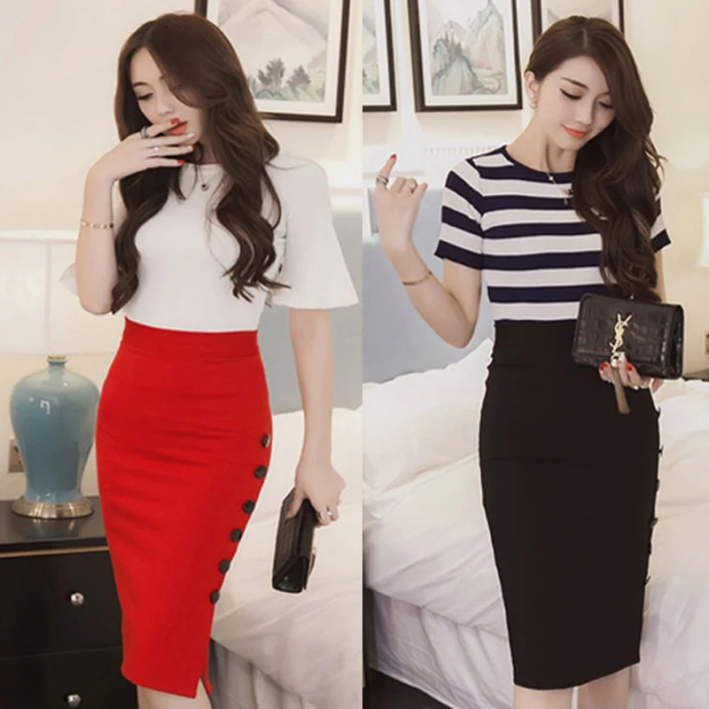 Bigsweety Ladies High Waist Side Split Button Sexy OL Skirts Slim Pencil Skirt For Women Female Skirt Bodycon Fitted Skirt 5XL
Bigsweety Ladies High Waist Side Split Button Sexy OL Skirts Slim Pencil Skirt For Women Female Skirt Bodycon Fitted Skirt 5XL